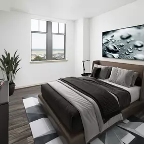 Bedroom at Camden Potomac Yard apartments in Arlington, VA