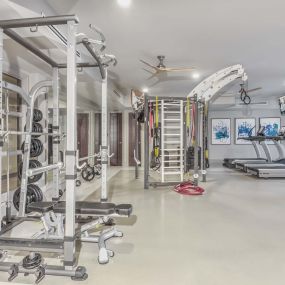 2500 square foot fitness center with strength training and cardio