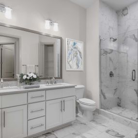Bathroom dual vanity white design scope