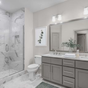 Bathroom dual vanity grey design scope