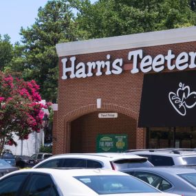 Harris Teeter grocery store across the street from Camden Carolinian Apartments in Raleigh, NC
