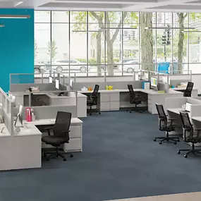 Maximize productivity with modern office cubicles from Discount Office Equipment in Berkley, MI. Featuring sleek designs, built-in tech options, and customizable layouts, our cubicles are designed to create a comfortable, organized, and professional workspace tailored to your needs.