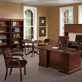 Upgrade your workspace with premium executive office desks from Discount Office Equipment in Berkley, MI. Combining sophistication, functionality, and ample storage, our desks are designed to meet the needs of professionals seeking style and efficiency. Visit our showroom today to find the perfect executive desk for your office!