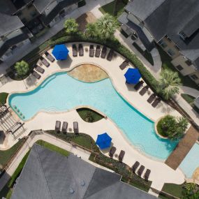 Large pool area at Camden Woodson Park in Houston, TX