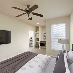 Bedroom walk in closet at Camden Woodson Park in Houston, TX