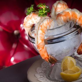 Delight in our exquisite shrimp cocktail, a true Golden Steer Steakhouse specialty.
