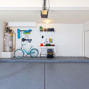 Two car attached garage with storage