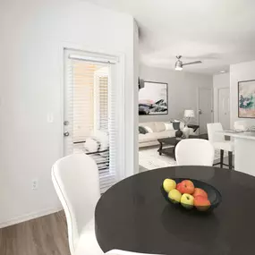 Open concept dining area near kitchen