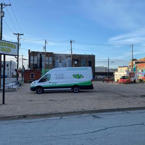 One of the Tioga vans at the Burger Bar in Cleburne Texas.