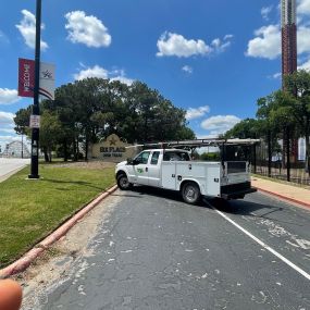 One of the Tioga service trucks at Six Flags Over Texas in Arlington Texas.