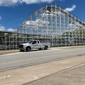 The Tioga Truck at Six Flags Over Texas in Arlington Texas.