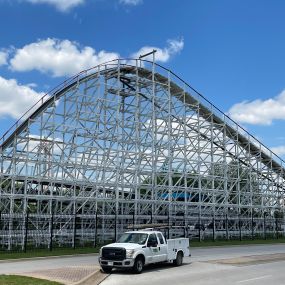 A Tioga truck at Six Flags over Texas in Arlington Texas.