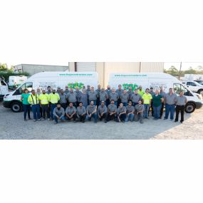 The Tioga Contractors team with their utility vans ready for Plumbing Service and Electrical Services in the Euless, TX area.