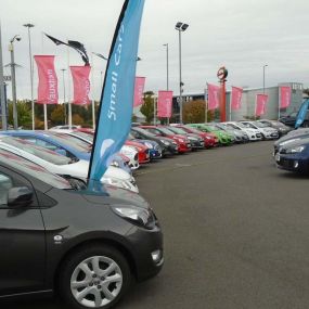 Cars for sale outside the Vauxhall Kilmarnock dealership