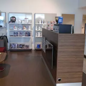 Waiting area inside the Vauxhall Kilmarnock dealership