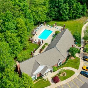 Aerial View of Clubhouse & Pool