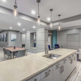 Resident lounge with entertaining kitchen