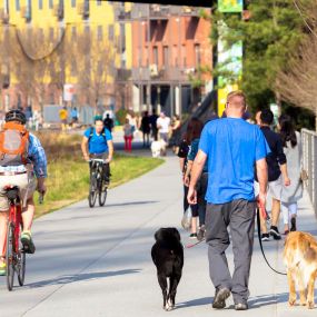 Walking and biking on the atlanta beltline