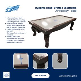 Dynamo Hand-Crafted Scottsdale Air Hockey Table at Game Exchange of Colorado