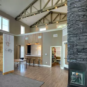 Resident lounge with kitchen and seating