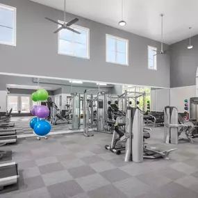 Fitness center with cardio and free weights