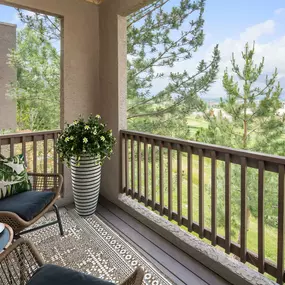 Spacious Balcony with mountain views