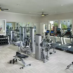 Fitness center with cardio and strength equipment