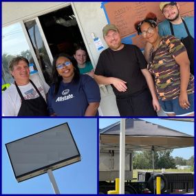 Purchased 300 pulled pork lunches from customers restaurant to distribute to Hurricane victims in New Orleans.