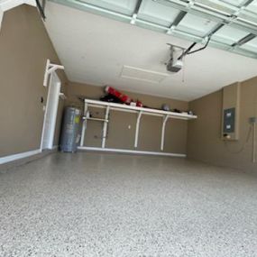 Does your Riverview home need a great new garage floor? Check out this idea! Here’s an Epoxy Floor we did—and it’s so beautiful and durable!