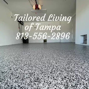 Epoxy Floor with Smoke Flakes