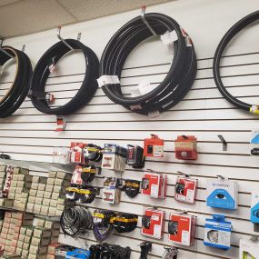 Replacement bike tubes and tires.