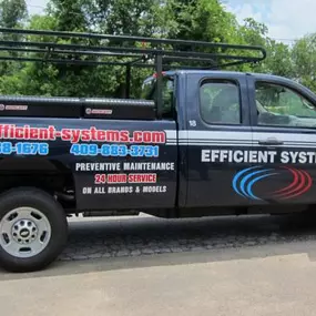 Efficient Systems AC & Plumbing work van in the field