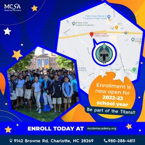 Are you ready to be part of our Tuition-Free K-8 charter school?. Mallard Creek STEM Academy is waiting for you! 
Enrolling is fast and easy. 
➡Visit mcstemacademy.org and apply online for the 2022-23 school year 
#EnrollNow #MCSA #FreeCharterSchool