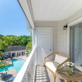 Balcony overlooking the pool at Camden Reunion Park