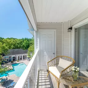 Balcony overlooking the pool at Camden Reunion Park