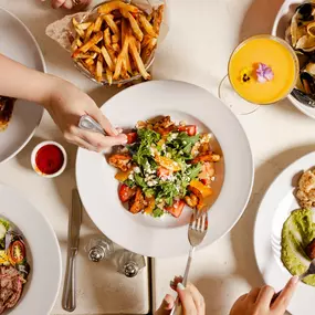 Table filled with food