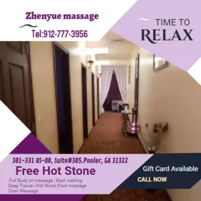 Our traditional full body massage in Pooler, GA
includes a combination of different massage therapies like 
Swedish Massage, Deep Tissue,  Sports Massage,  Hot Oil Massage
at reasonable prices.