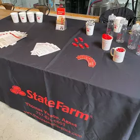 Our booth set up at the Tradition Brewery