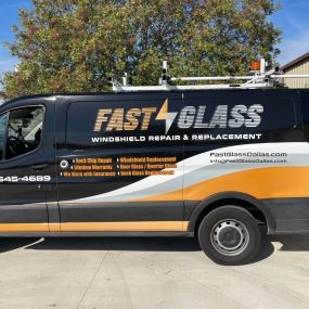 Side View of FastGlass Van