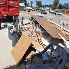 Before photo from a Santee junk removal job.