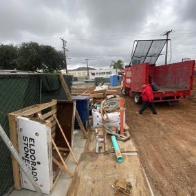 Construction debris cleanup in El Cajon.