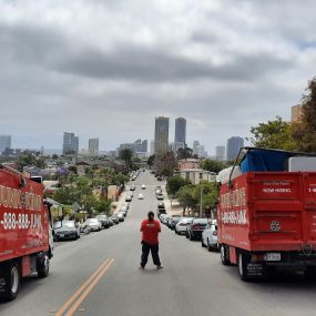 Team member enjoying the views between junk removal jobs!