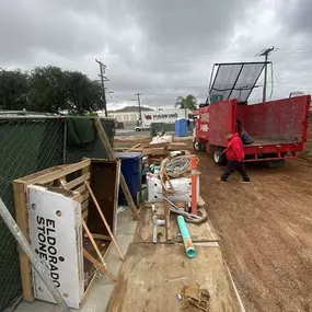 Construction debris cleanup in El Cajon.