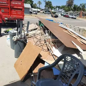 Before photo from a Santee junk removal job.