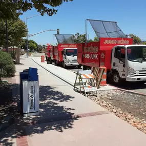 Junk King San Diego ready for a large same day junk removal job. One of our specialties is same day junk removal. Our fleet and crew can handle junk hauling jobs of any size.