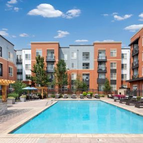 Large pool and lounge chairs