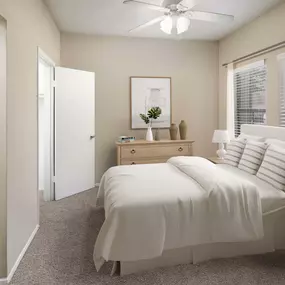 Bedroom with walk-in closet, ensuite and plush carpet at Camden Valley Park