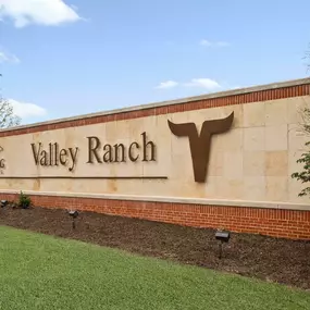 Valley Ranch sign near Camden Valley Park in Irving, Tx