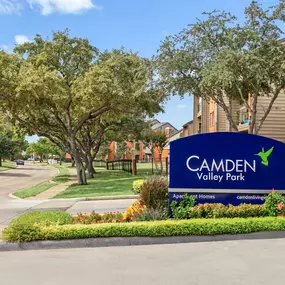 Front entry with monument sign at Camden Valley Park