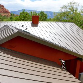 Example of a metal roof job by Hahn Roofing, Sedona AZ